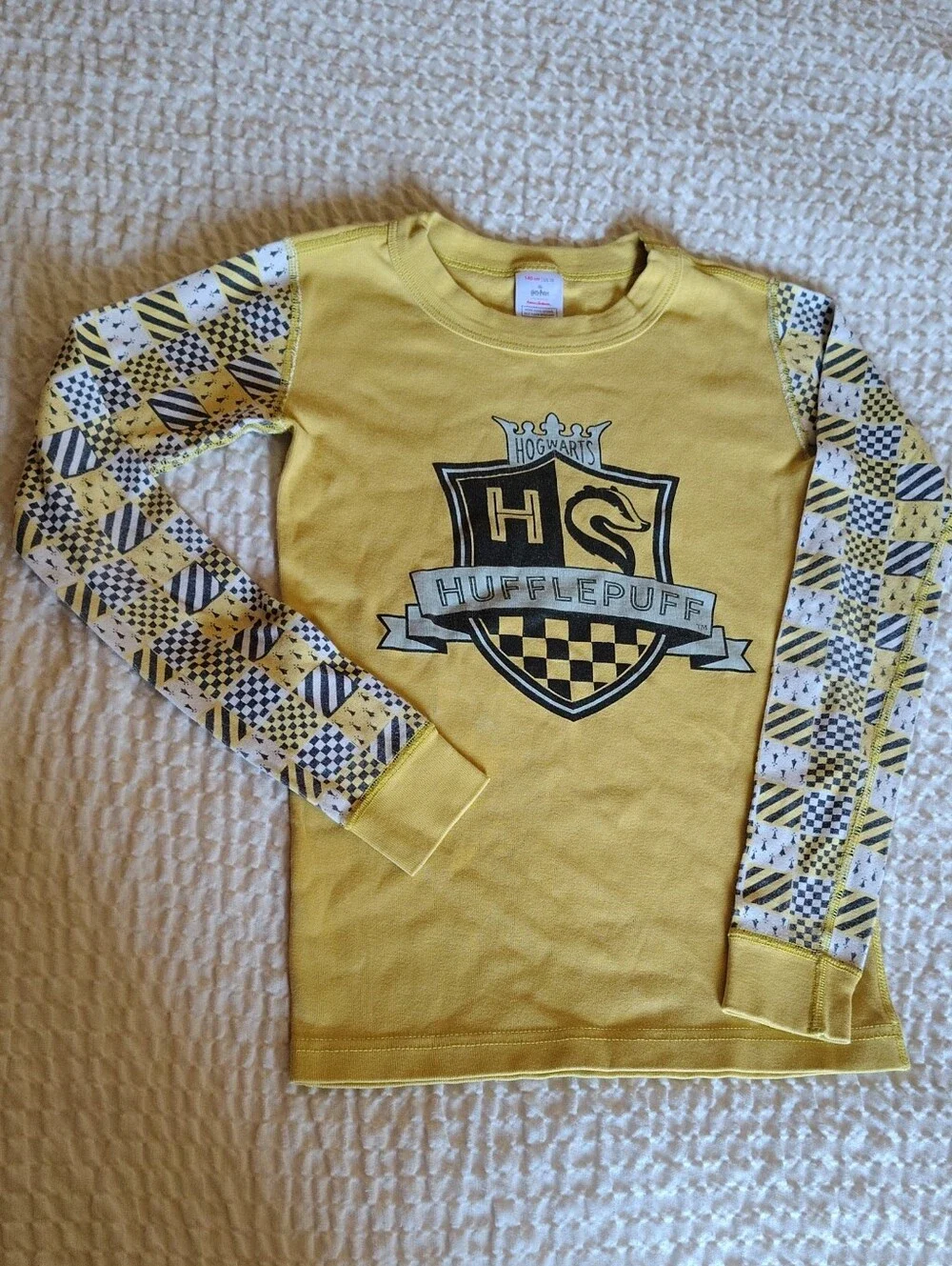 Hanna Andersson X Harry Potter Hufflepuff Yellow Long-Sleeve PJ Top Size 140